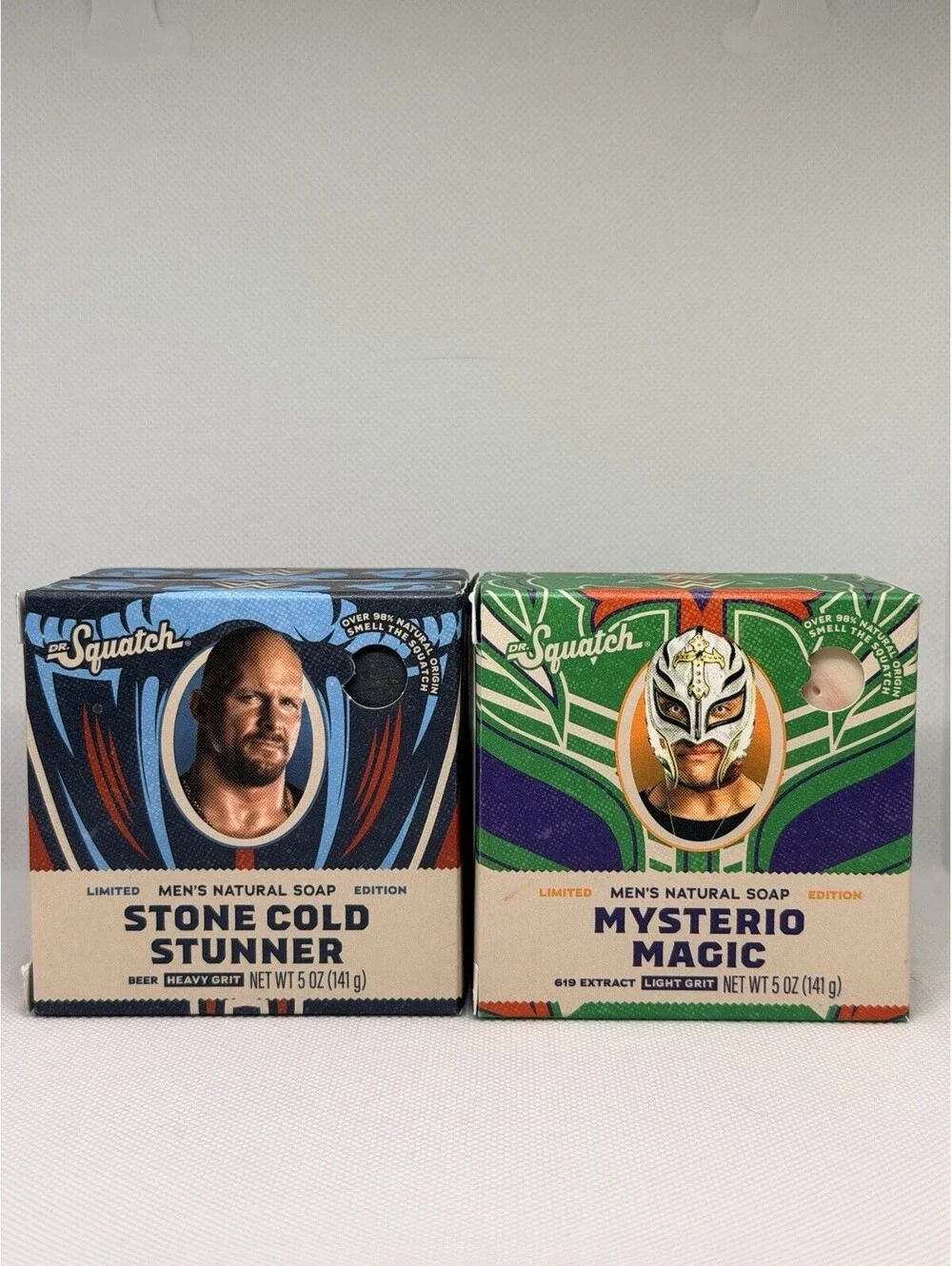 Dr Squatch STONE COLD STUNNER REY MYSTERIO MAGIC WWE Natural Soap. Rare!